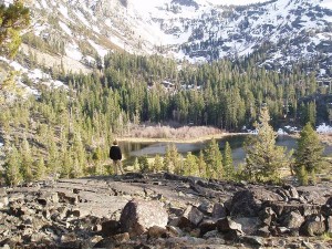Me looking at Lily Lake in Desolation Wilderness